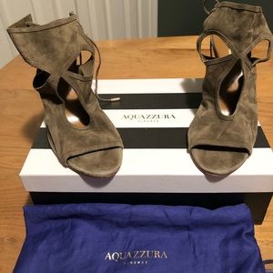 Aquazzura sexy thing covered wedge heels